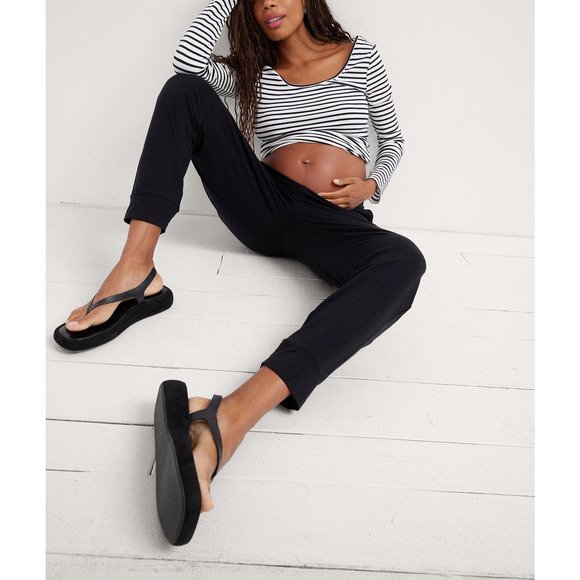 Hatch 'The Over/Under Easy' Black Maternity Pant Size M - Picture 1 of 5